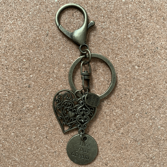 Bijou de sac / Porte clé « message »