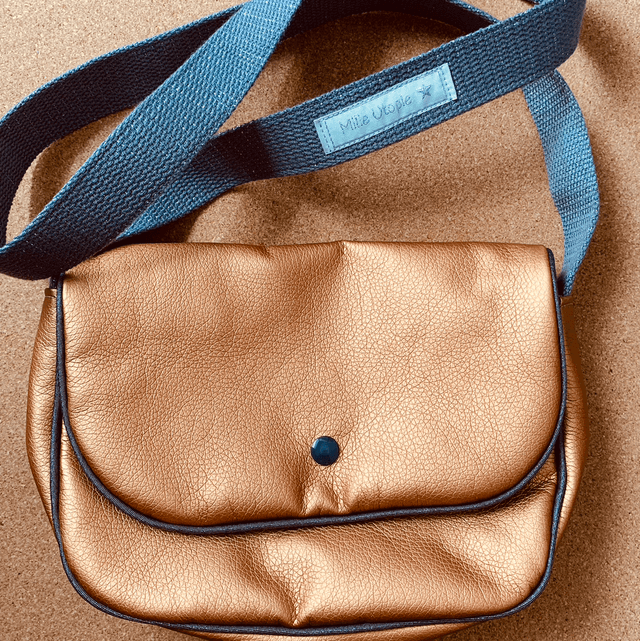 Sac à main en similicuir cuivre 