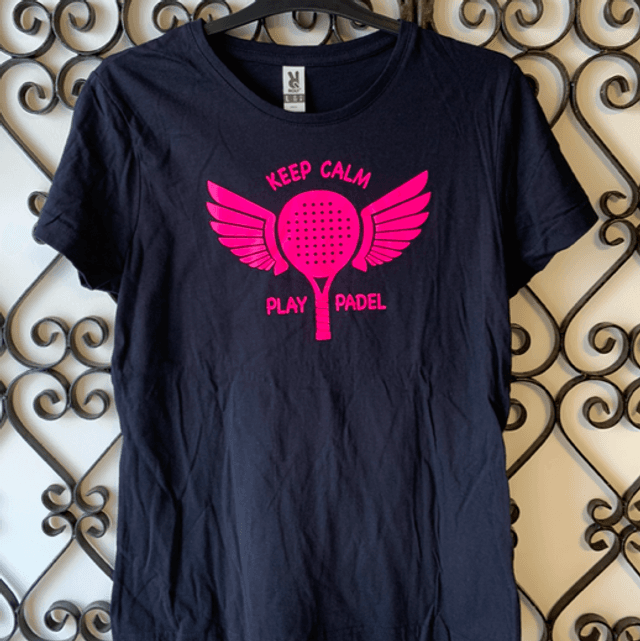 Tee-shirt femme coton « keep calm play padel »