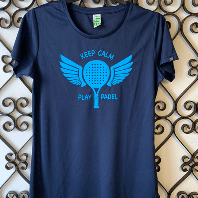 Tee-shirt femme technique « keep calm play padel »