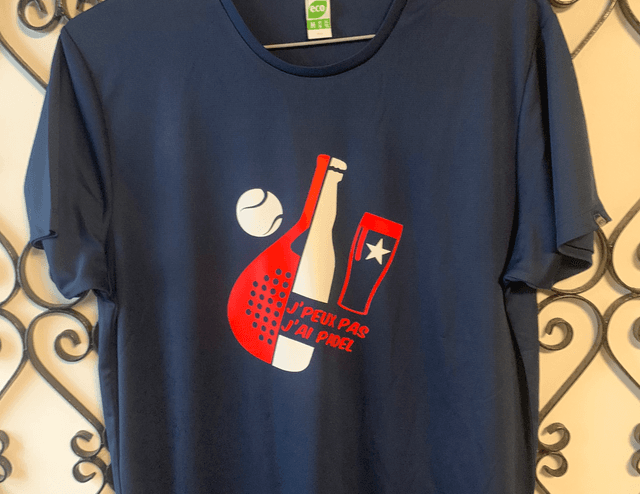 Tee shirt homme technique « j’peux pas j’ai padel »